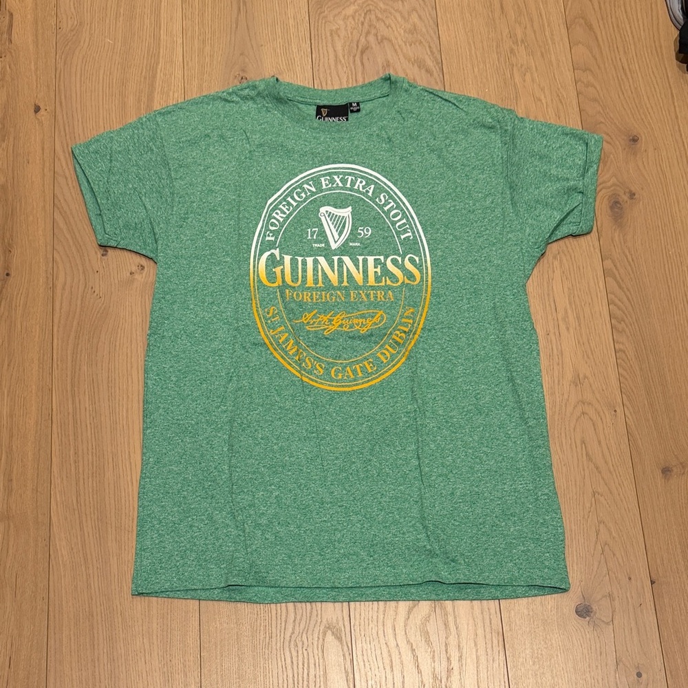 Guinness Green Tee with White Logo